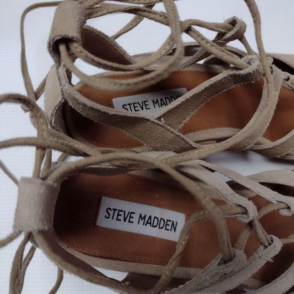 Steve Madden Hydii Sandals Gladiator Suede  Sz 6.5. Summer Festival - Picture 8 of 9